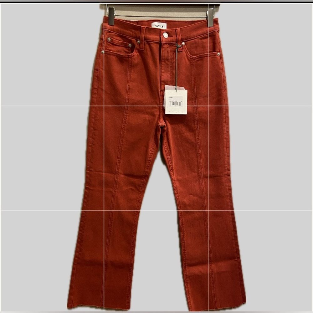 Pistola NWT Lennon High Rise Crop Boot Rouge Jeans 28